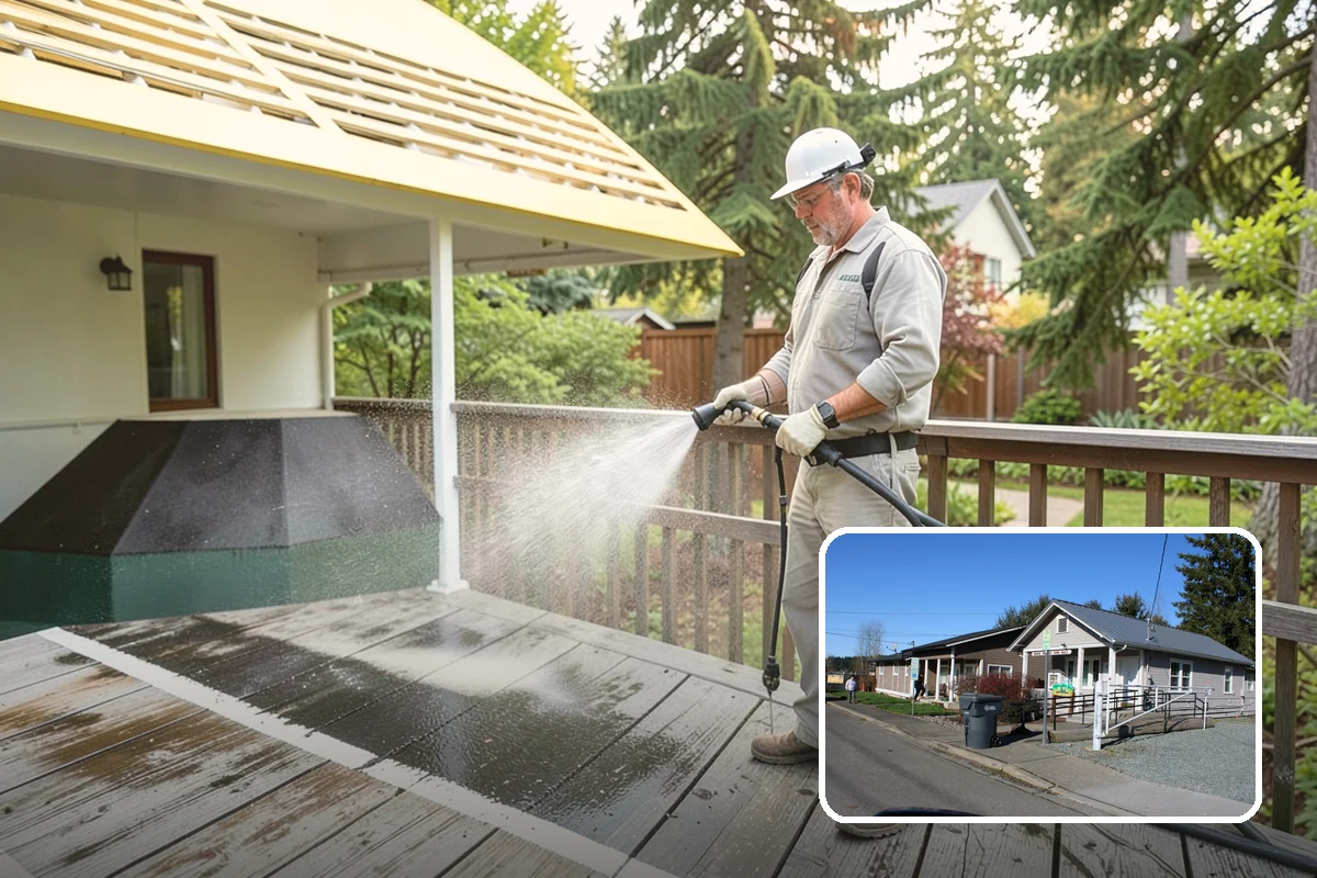 Stucco Soft Wash in South Prairie, Pierce County, WA - Cleans porous stucco without chipping its texture