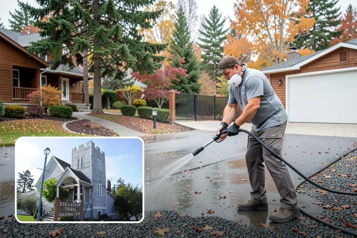 Stucco Soft Wash in Steilacoom, Pierce County, WA - Cleans porous stucco without chipping its texture