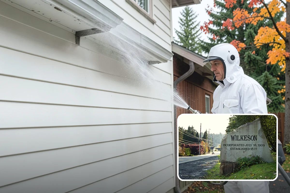 Stucco Soft Wash in Wilkeson, Pierce County, WA - Cleans porous stucco without chipping its texture