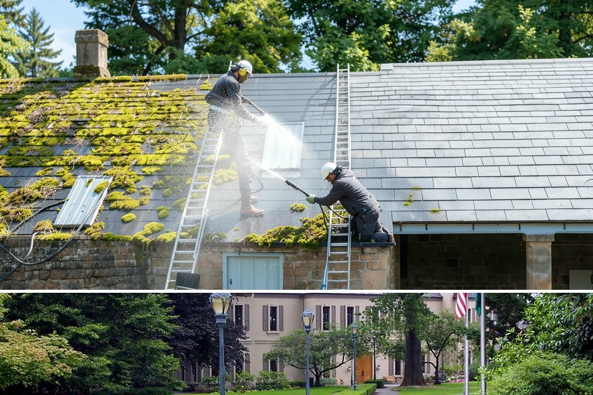 Stucco Soft Wash in Woodinville, King County, WA - Best in the milder, drier stretches so the porous stucco can dry properly after washing.