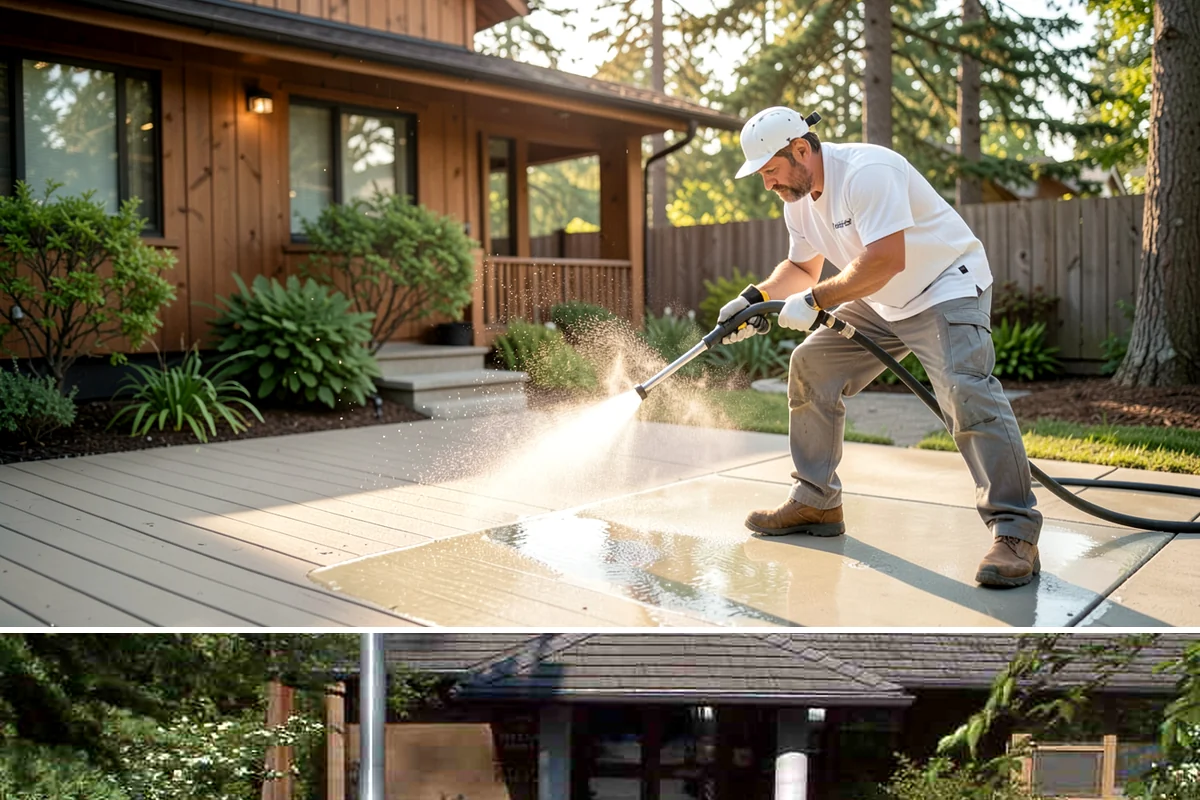 Stucco Soft Wash in Yarrow Point, King County, WA - Best in the milder, drier stretches so the porous stucco can dry properly after washing.