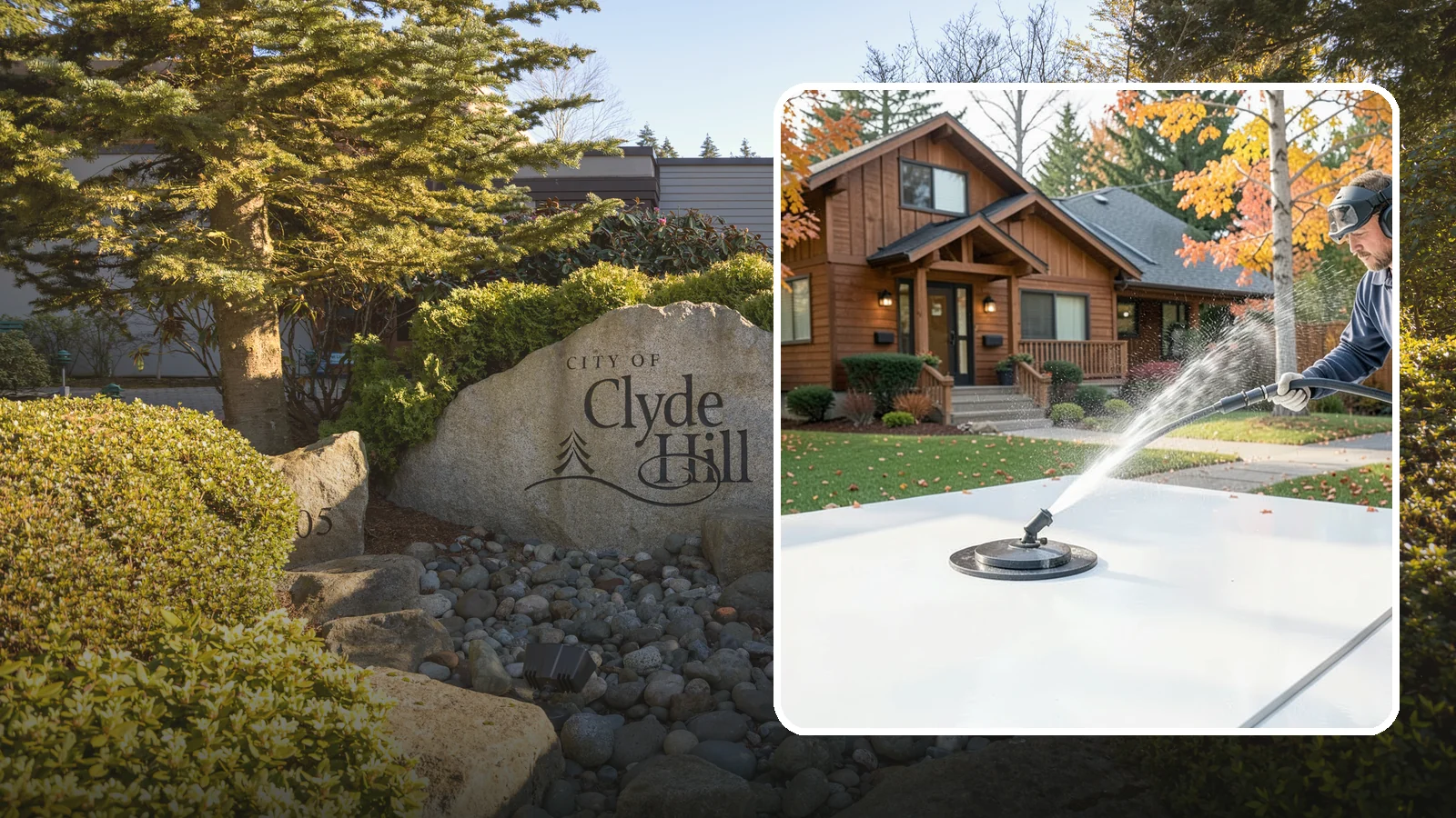 Surface Cleaning in Clyde Hill, King County, WA - Surface cleaning uses a rotating flat-surface tool to wash large horizontal areas evenly and without the streaking a wand leaves.