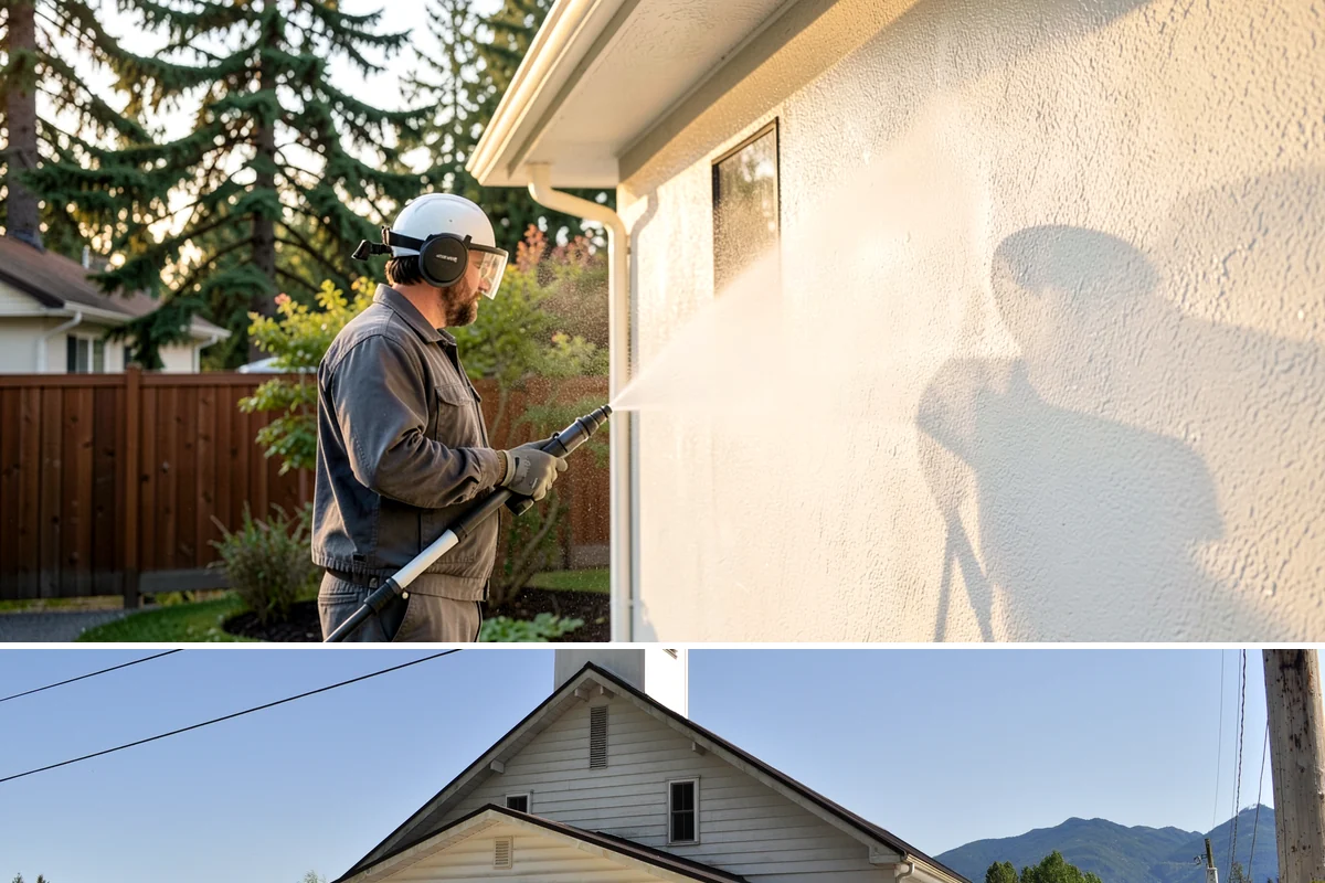 Surface Cleaning in Concrete, Skagit County, WA - Best in the drier spring-through-fall window, though it handles algae buildup effectively whenever surfaces need attention.
