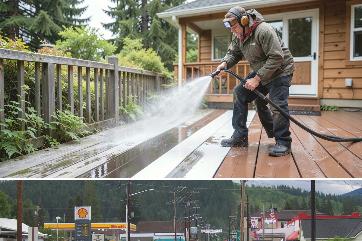 Surface Cleaning in Granite Falls, Snohomish County, WA - Best in the drier spring-through-fall window, though it handles algae buildup effectively whenever surfaces need attention.
