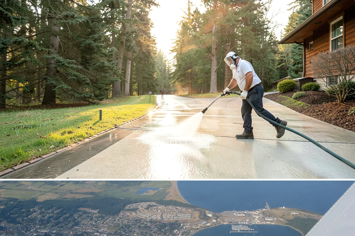 Surface Cleaning in Oak Harbor, Island County, WA - Best in the drier spring-through-fall window, though it handles algae buildup effectively whenever surfaces need attention.