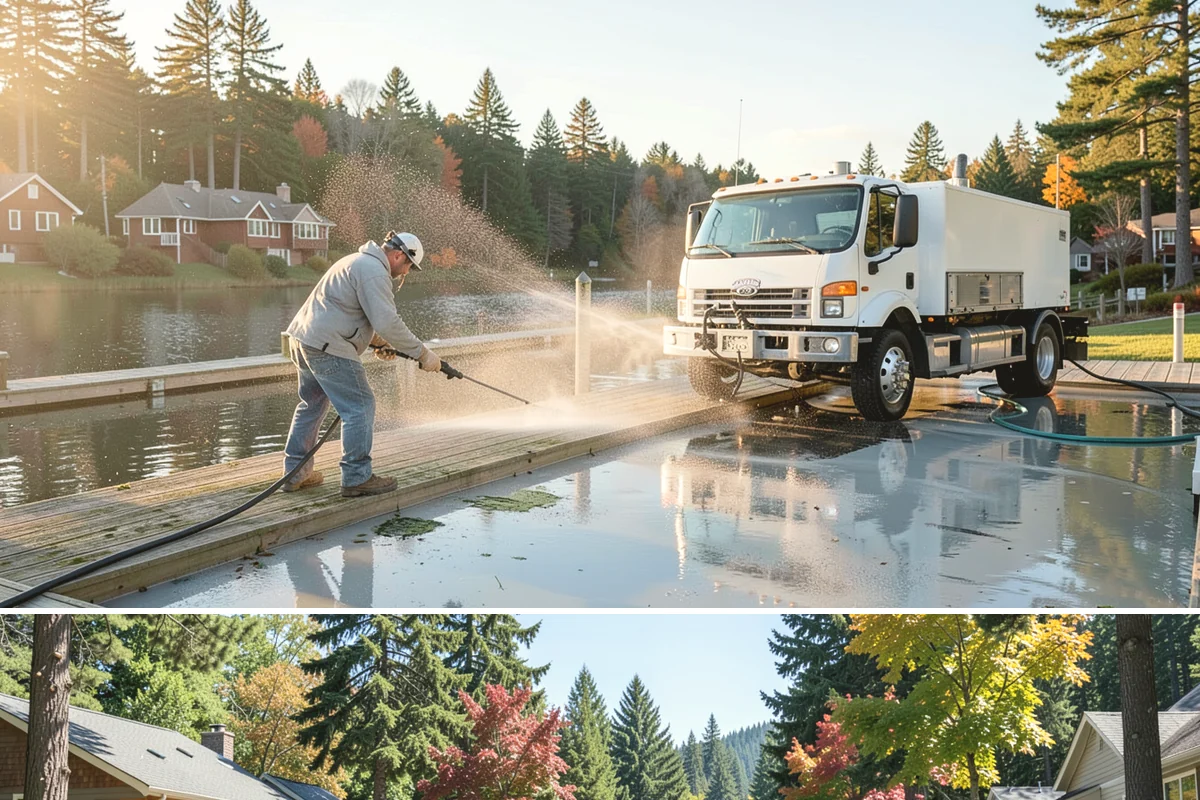 Surface Cleaning in Orting, Pierce County, WA - Best in the drier spring-through-fall window, though it handles algae buildup effectively whenever surfaces need attention.