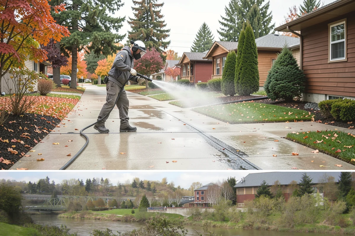 Surface Cleaning in Tukwila, King County, WA - Best in the drier spring-through-fall window, though it handles algae buildup effectively whenever surfaces need attention.