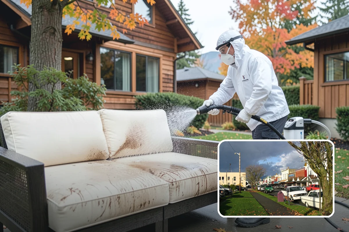 Swing Set Washing in Arlington, Snohomish County, WA - Clears mildew from wood frames and grime from metal