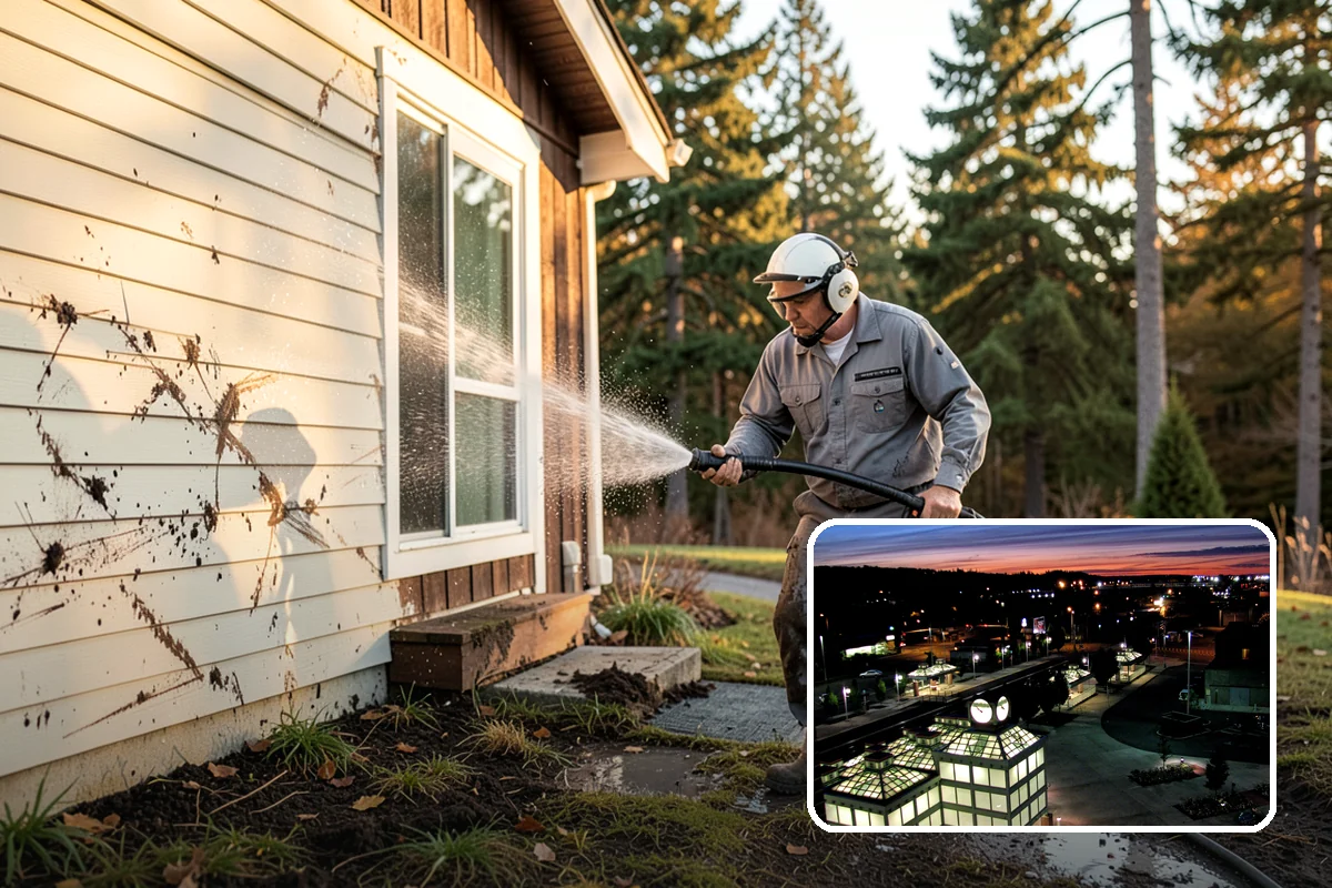 Swing Set Washing in Auburn, King County, WA - Clears mildew from wood frames and grime from metal