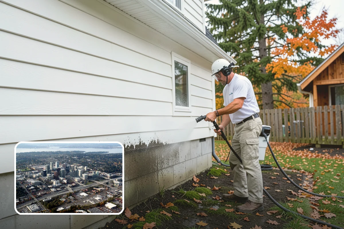 Swing Set Washing in Bellevue, King County, WA - Clears mildew from wood frames and grime from metal