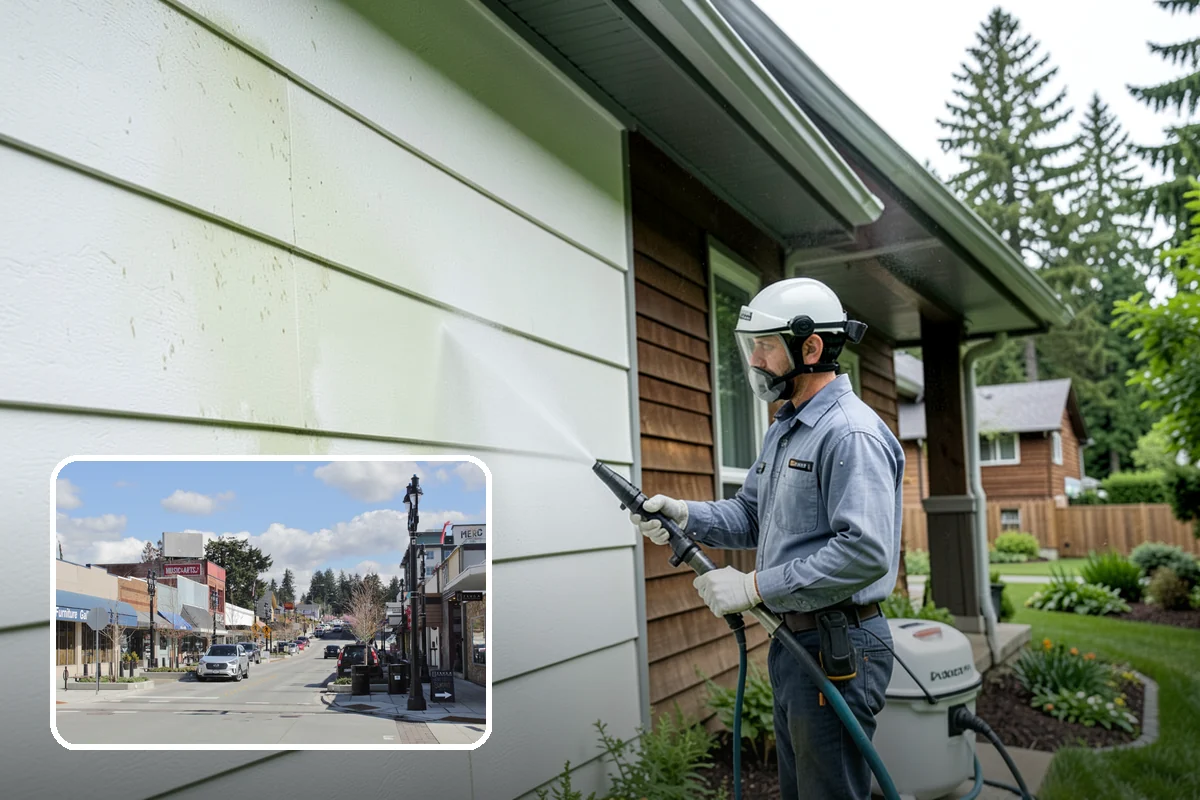 Swing Set Washing in Bothell, King County, WA - Clears mildew from wood frames and grime from metal
