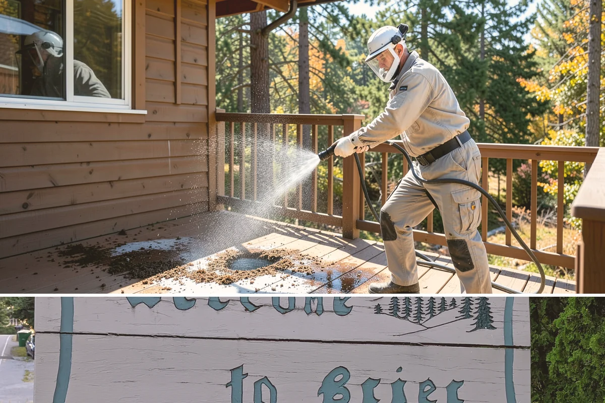 Swing Set Washing in Brier, Snohomish County, WA - Spring is the right time to wash off the winter's mildew and get the swing set ready for the active summer months.