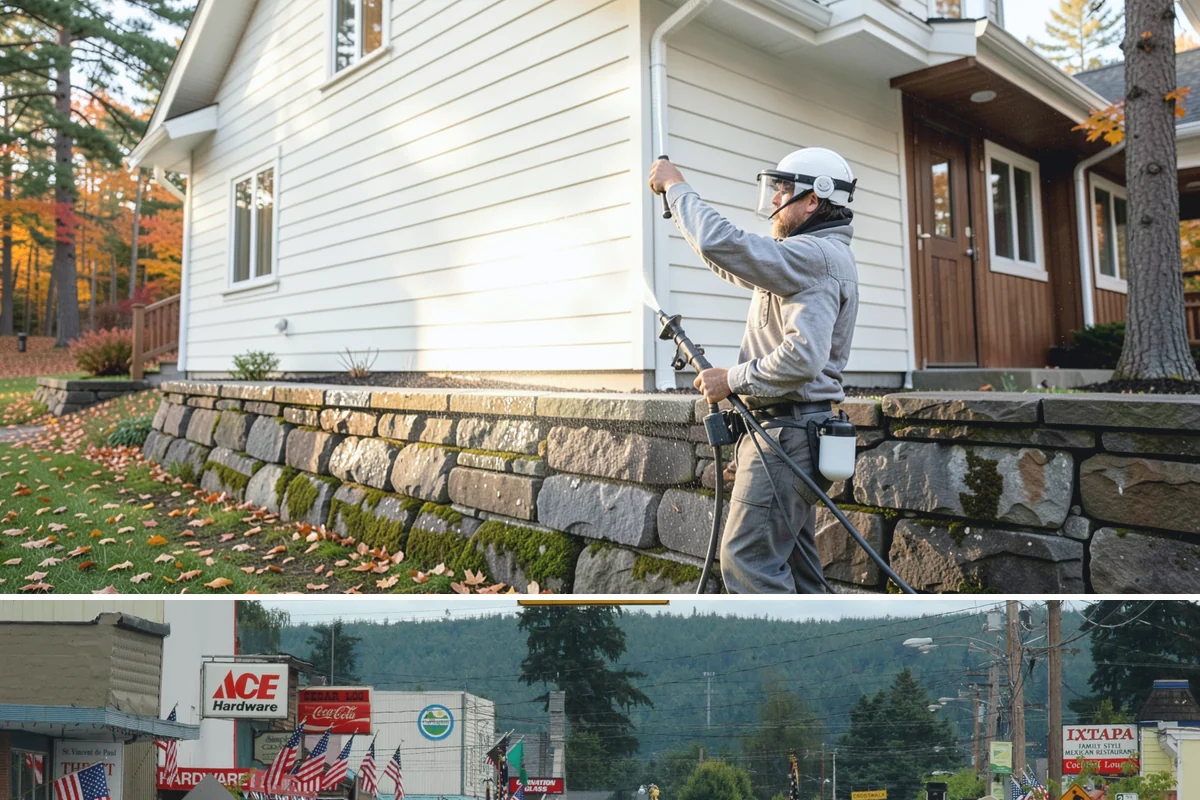 Swing Set Washing in Carnation, King County, WA - Spring is the right time to wash off the winter's mildew and get the swing set ready for the active summer months.