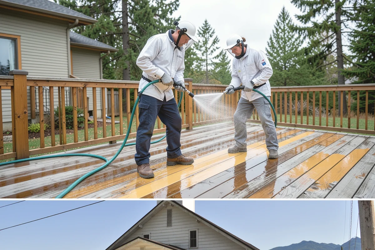 Swing Set Washing in Concrete, Skagit County, WA - Spring is the right time to wash off the winter's mildew and get the swing set ready for the active summer months.