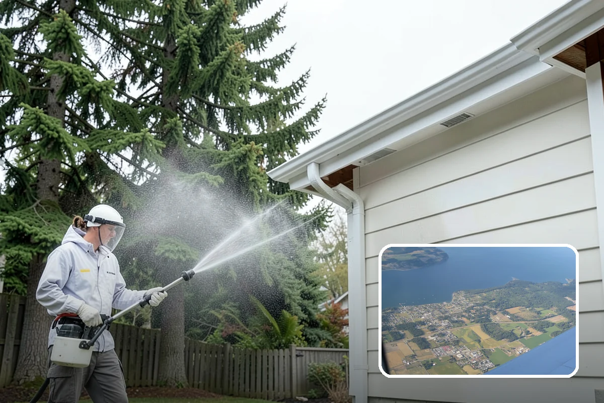 Swing Set Washing in Coupeville, Island County, WA - Clears mildew from wood frames and grime from metal