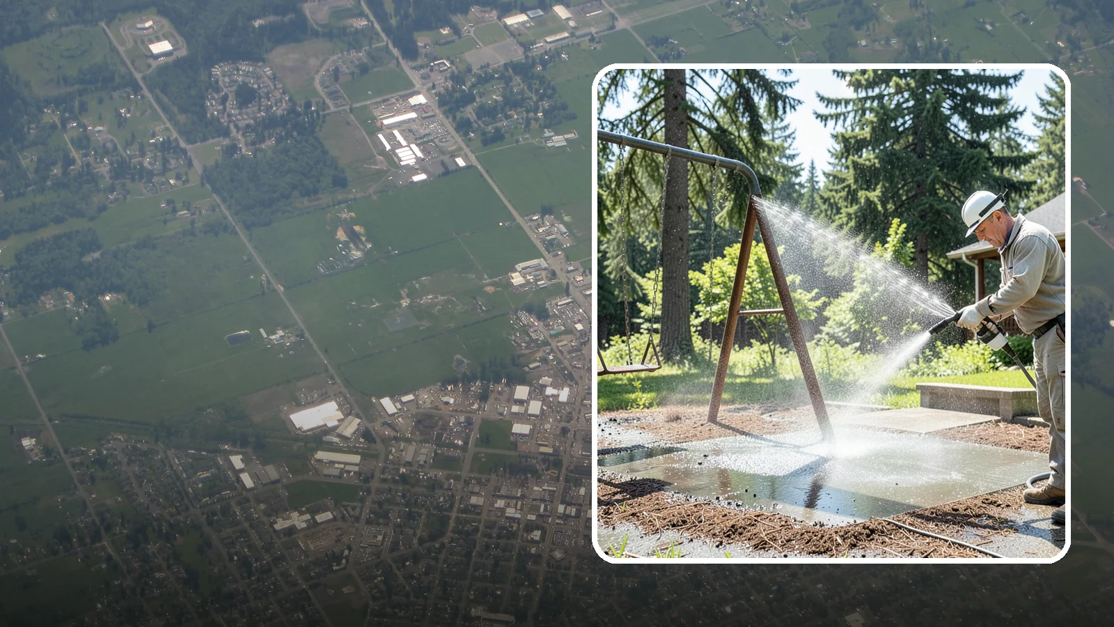 Swing Set Washing in Enumclaw, King County, WA - Wash metal and wood swing sets to clear the mildew, rust film, and grime that build up outdoors.