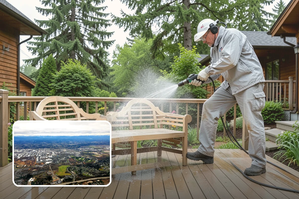 Swing Set Washing in Kent, King County, WA - Clears mildew from wood frames and grime from metal