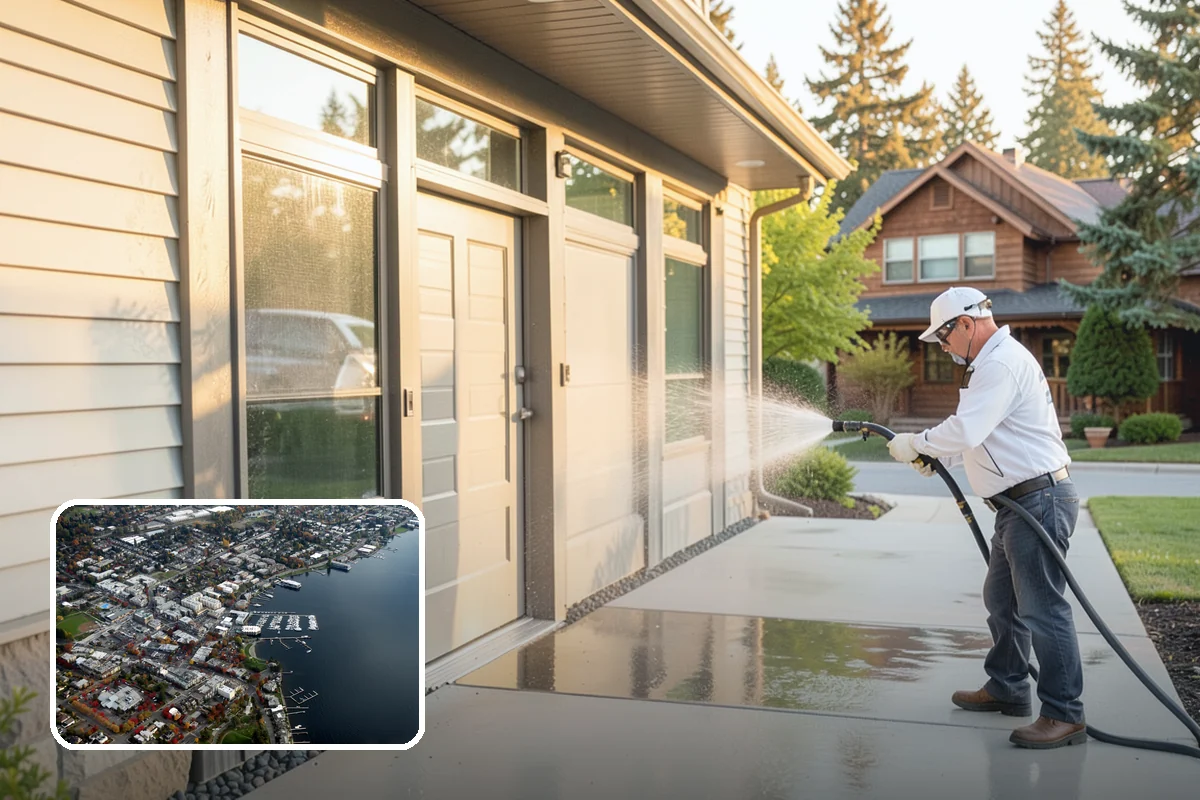 Swing Set Washing in Kirkland, King County, WA - Clears mildew from wood frames and grime from metal