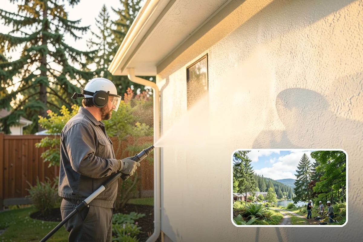 Swing Set Washing in Lake Forest Park, King County, WA - Clears mildew from wood frames and grime from metal