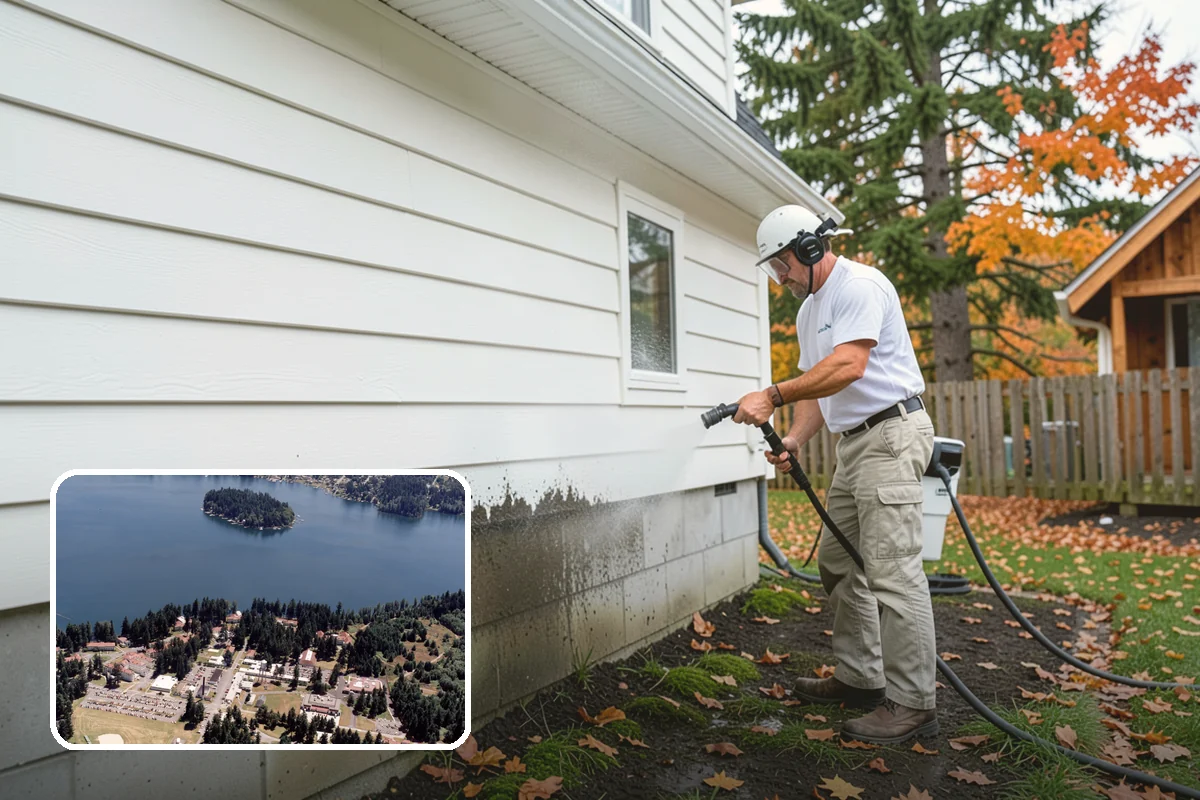 Swing Set Washing in Lakewood, Pierce County, WA - Clears mildew from wood frames and grime from metal