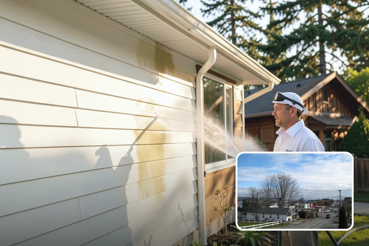 Swing Set Washing in Langley, Island County, WA - Clears mildew from wood frames and grime from metal