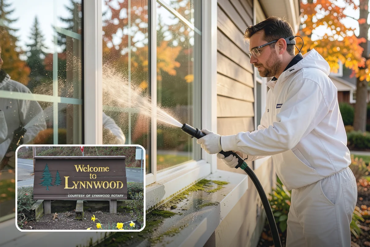 Swing Set Washing in Lynnwood, Snohomish County, WA - Clears mildew from wood frames and grime from metal