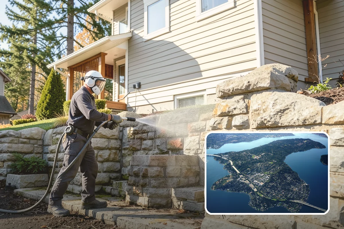 Swing Set Washing in Mercer Island, King County, WA - Clears mildew from wood frames and grime from metal