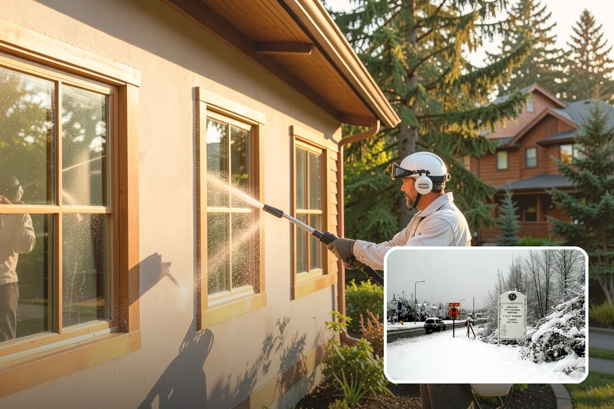 Swing Set Washing in Newcastle, King County, WA - Clears mildew from wood frames and grime from metal