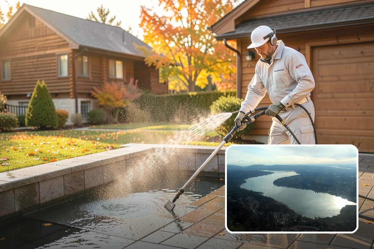 Swing Set Washing in Sammamish, King County, WA - Clears mildew from wood frames and grime from metal