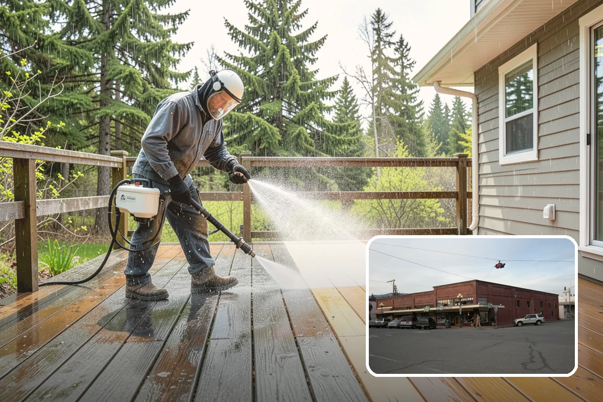 Swing Set Washing in Sedro-Woolley, Skagit County, WA - Clears mildew from wood frames and grime from metal
