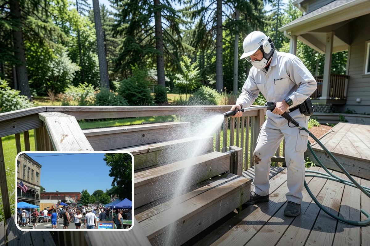 Swing Set Washing in Snohomish, Snohomish County, WA - Clears mildew from wood frames and grime from metal