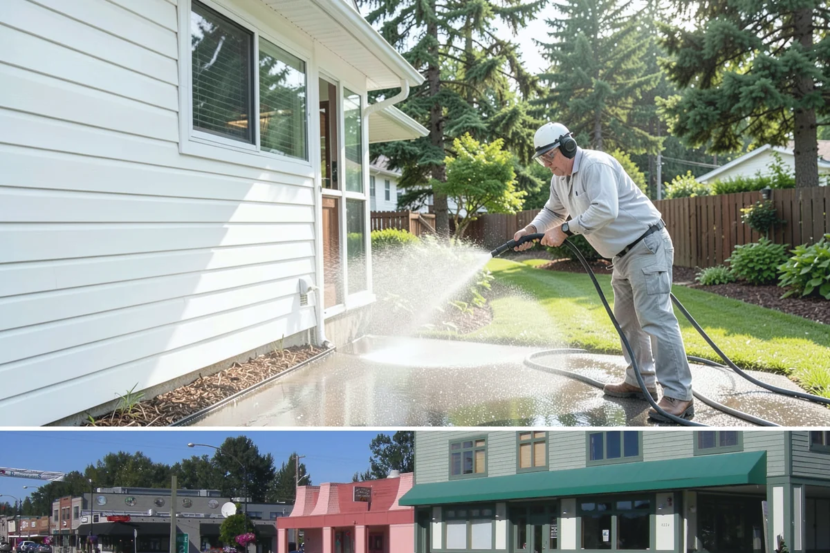 Swing Set Washing in Snoqualmie, King County, WA - Spring is the right time to wash off the winter's mildew and get the swing set ready for the active summer months.