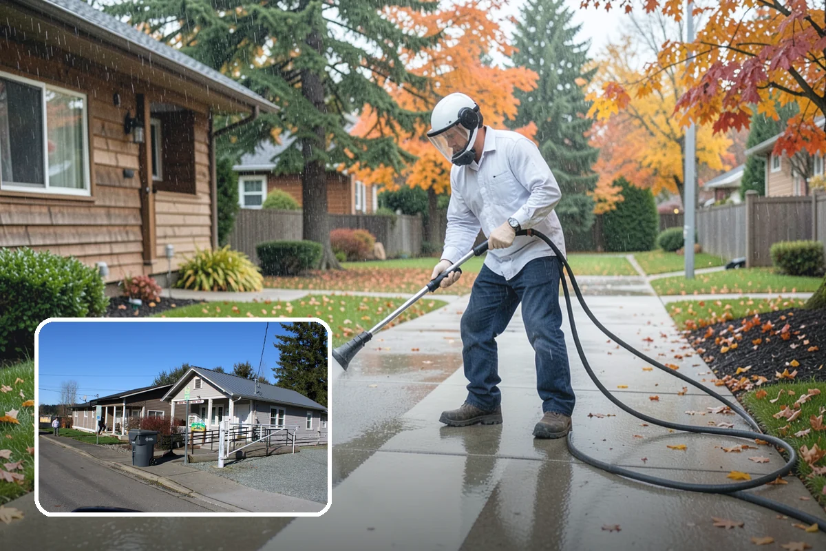 Swing Set Washing in South Prairie, Pierce County, WA - Clears mildew from wood frames and grime from metal