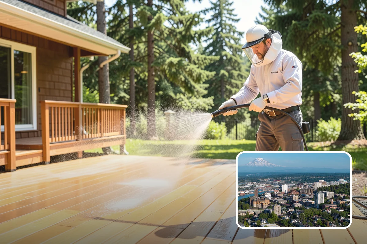 Swing Set Washing in Tacoma, Pierce County, WA - Clears mildew from wood frames and grime from metal