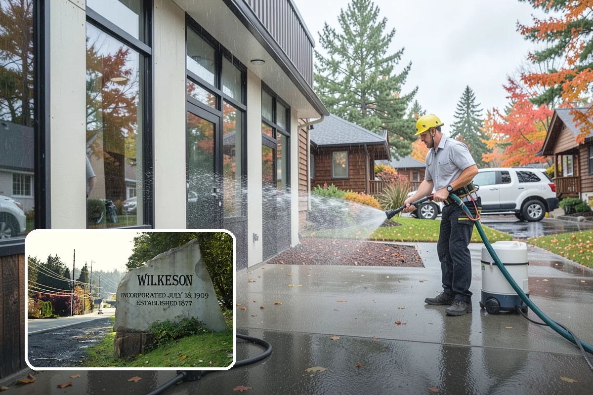 Swing Set Washing in Wilkeson, Pierce County, WA - Clears mildew from wood frames and grime from metal