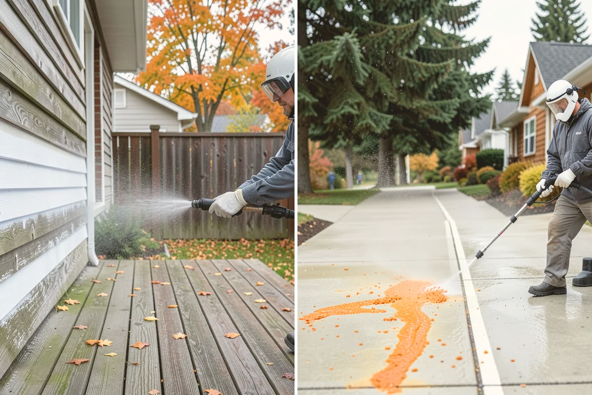 Tennis Court Cleaning in Bellevue, King County, WA - Sweep debris and inspect the coating condition