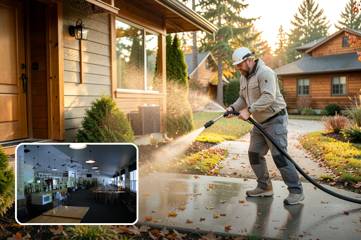 Tennis Court Cleaning in Black Diamond, King County, WA - Removes algae film without abrading the acrylic texture