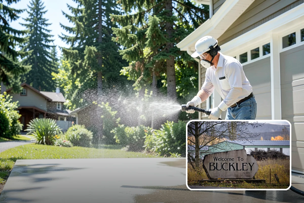 Tennis Court Cleaning in Buckley, Pierce County, WA - Removes algae film without abrading the acrylic texture