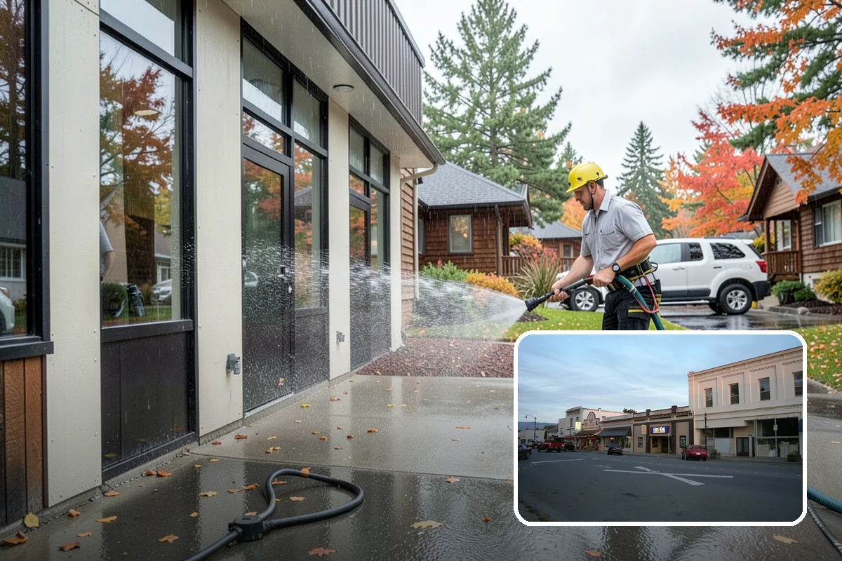 Tennis Court Cleaning in Burlington, Skagit County, WA - Removes algae film without abrading the acrylic texture