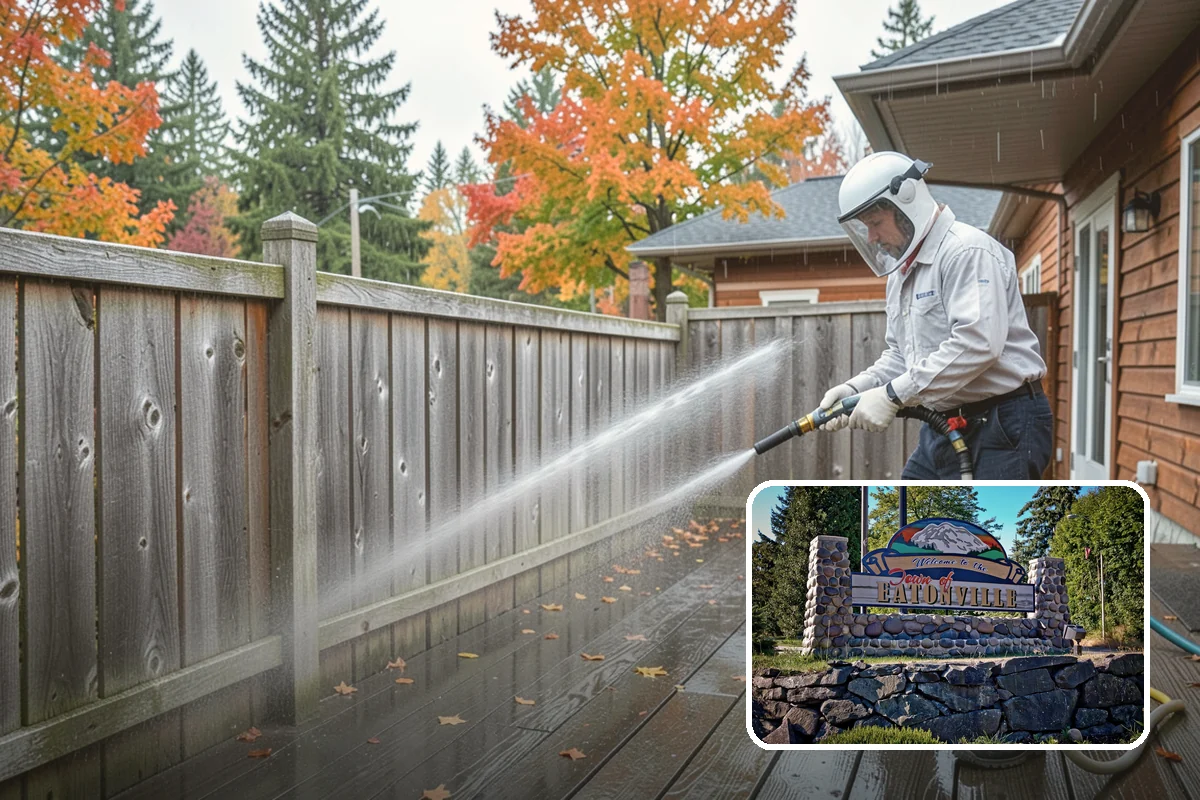 Tennis Court Cleaning in Eatonville, Pierce County, WA - Removes algae film without abrading the acrylic texture
