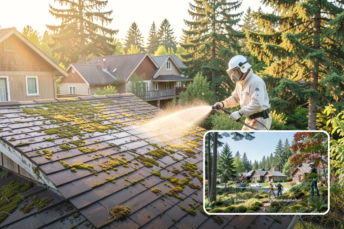 Tennis Court Cleaning in Edgewood, Pierce County, WA - Removes algae film without abrading the acrylic texture