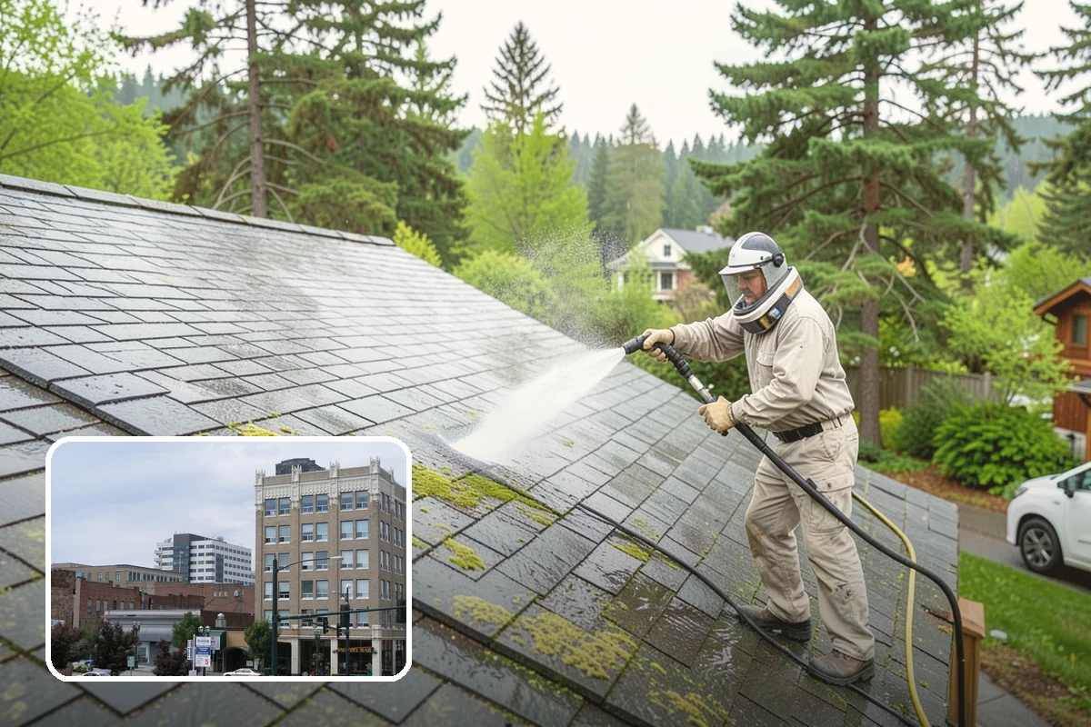 Tennis Court Cleaning in Everett, Snohomish County, WA - Removes algae film without abrading the acrylic texture