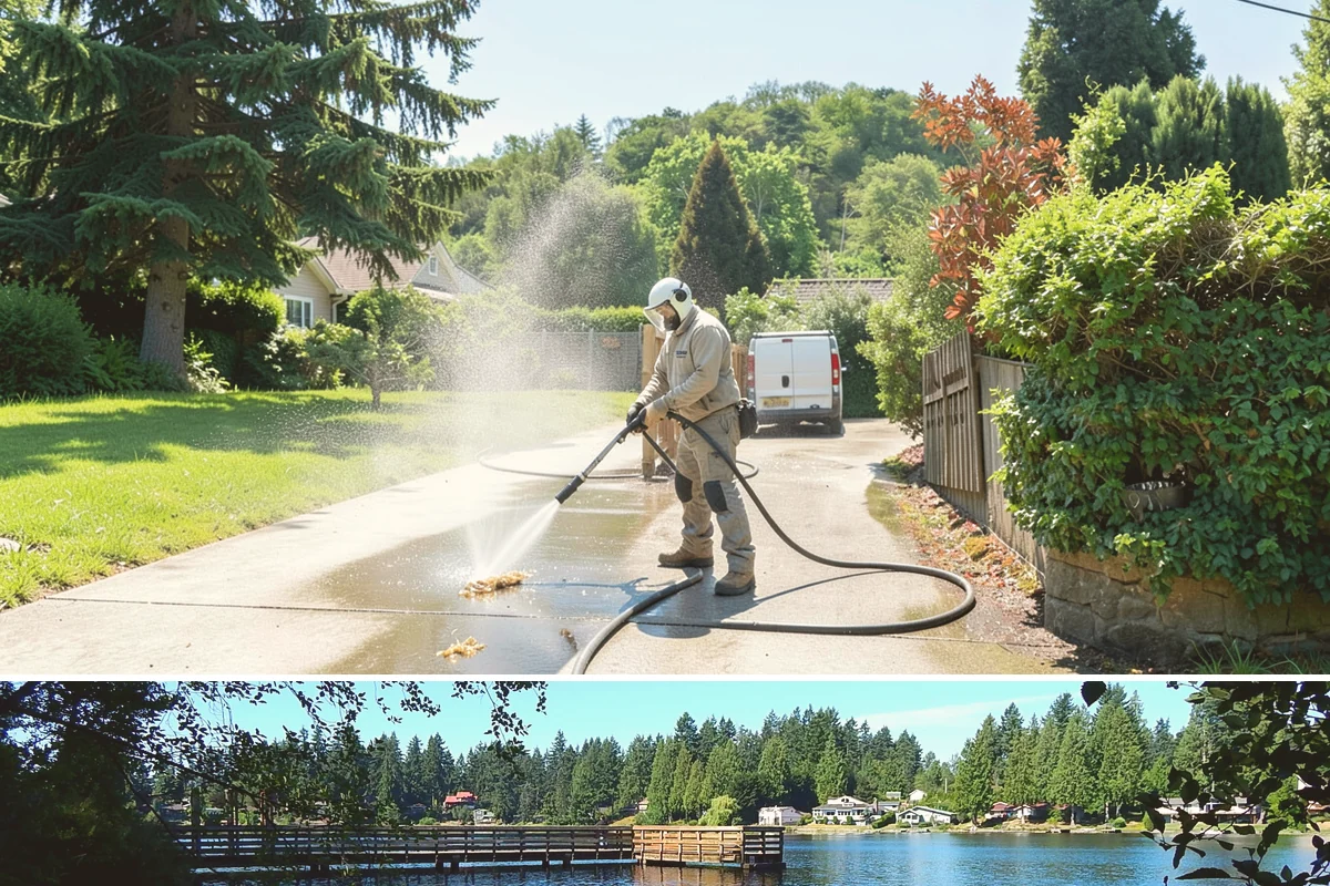 Tennis Court Cleaning in Federal Way, King County, WA - Schedule tennis court cleaning in early summer so the surface is dry, gripped, and ready for peak play.