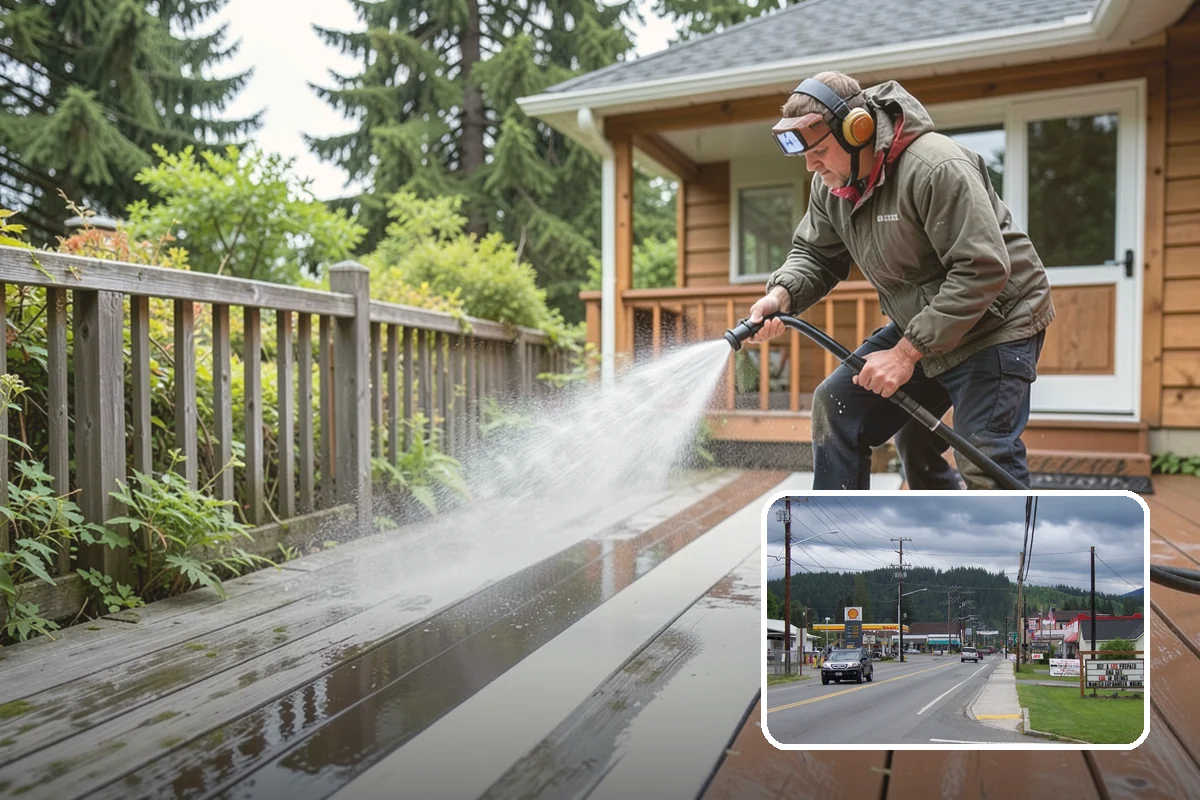 Tennis Court Cleaning in Granite Falls, Snohomish County, WA - Removes algae film without abrading the acrylic texture