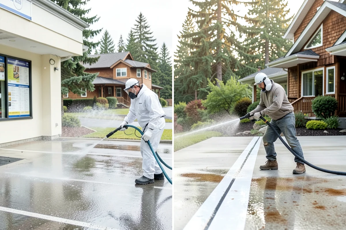 Tennis Court Cleaning in Hunts Point, King County, WA - Sweep debris and inspect the coating condition