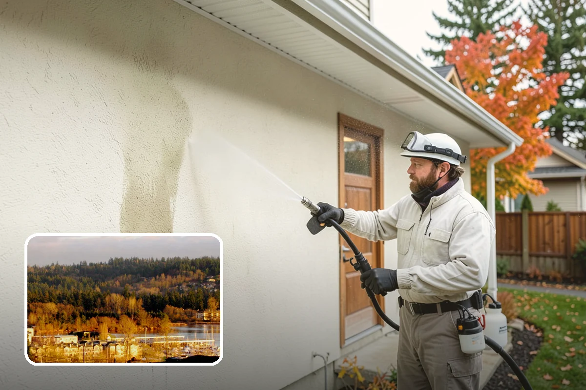 Tennis Court Cleaning in Kenmore, King County, WA - Removes algae film without abrading the acrylic texture