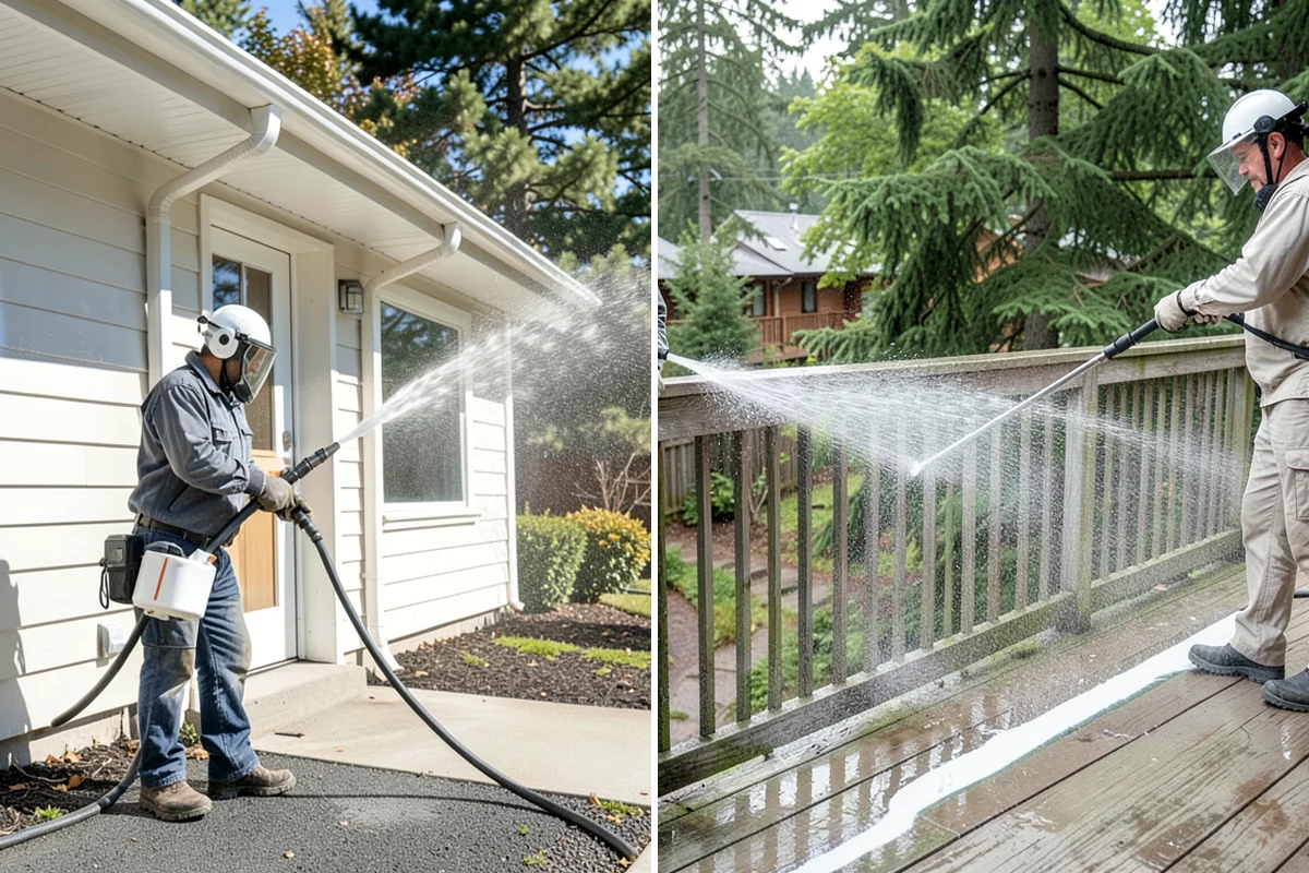 Tennis Court Cleaning in Kenmore, King County, WA - Sweep debris and inspect the coating condition