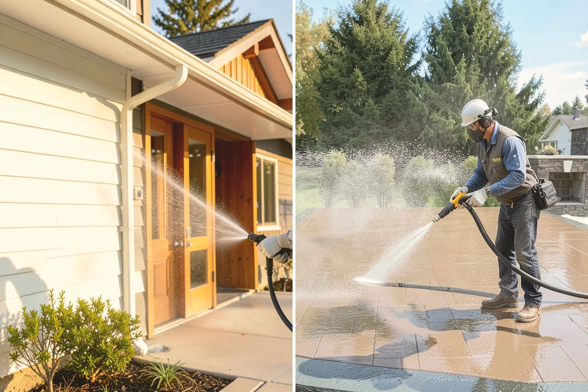 Tennis Court Cleaning in Langley, Island County, WA - Sweep debris and inspect the coating condition
