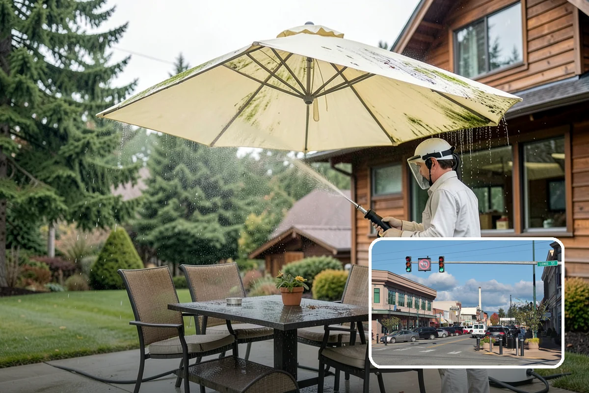 Tennis Court Cleaning in Monroe, Snohomish County, WA - Removes algae film without abrading the acrylic texture