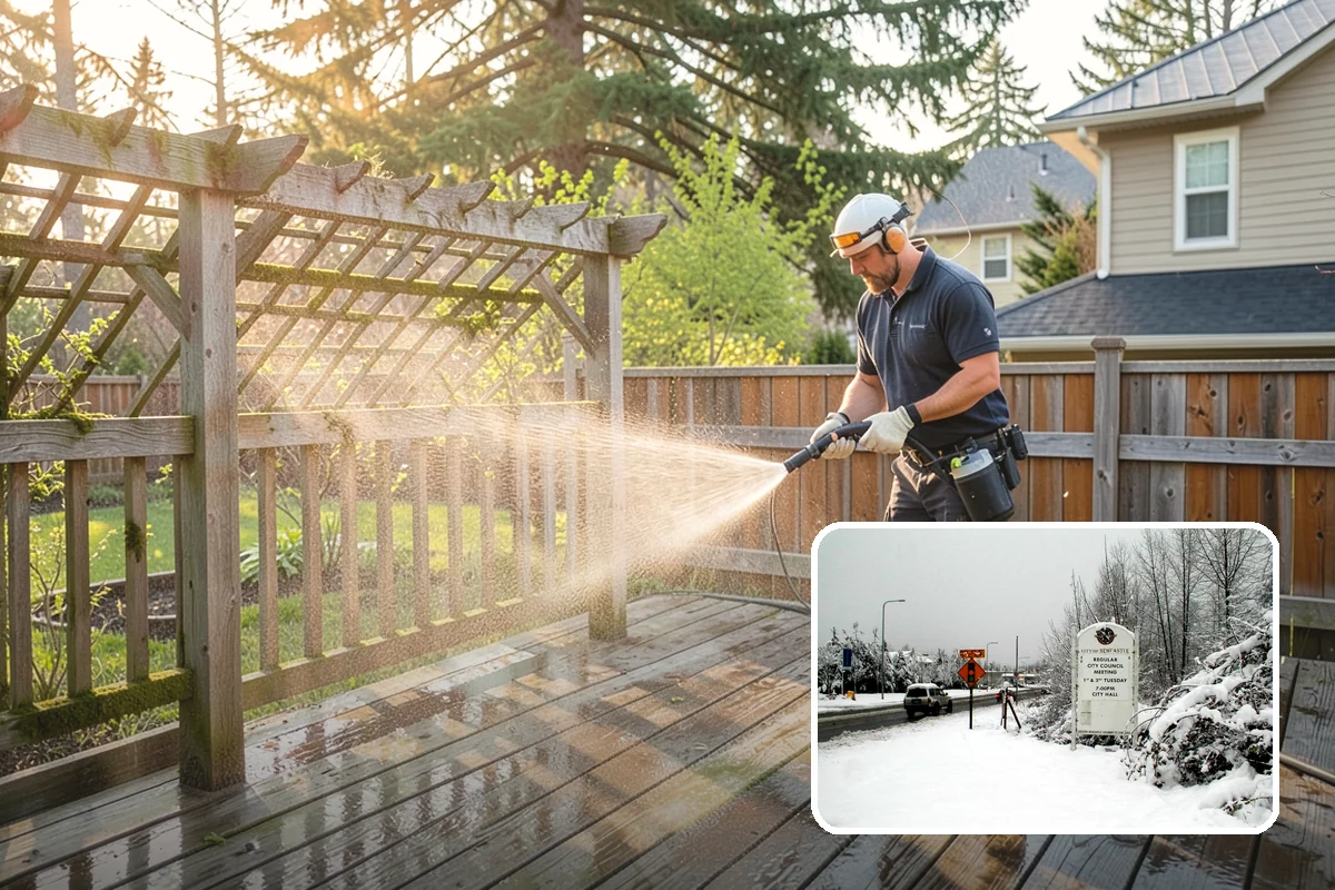 Tennis Court Cleaning in Newcastle, King County, WA - Removes algae film without abrading the acrylic texture